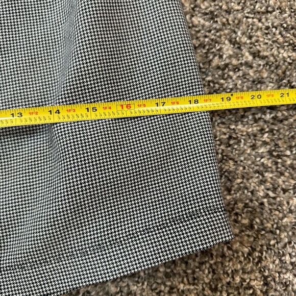 Vintage Le Suit Houndstooth Black Plaid Mini Skirt Medium - Picture 7 of 7